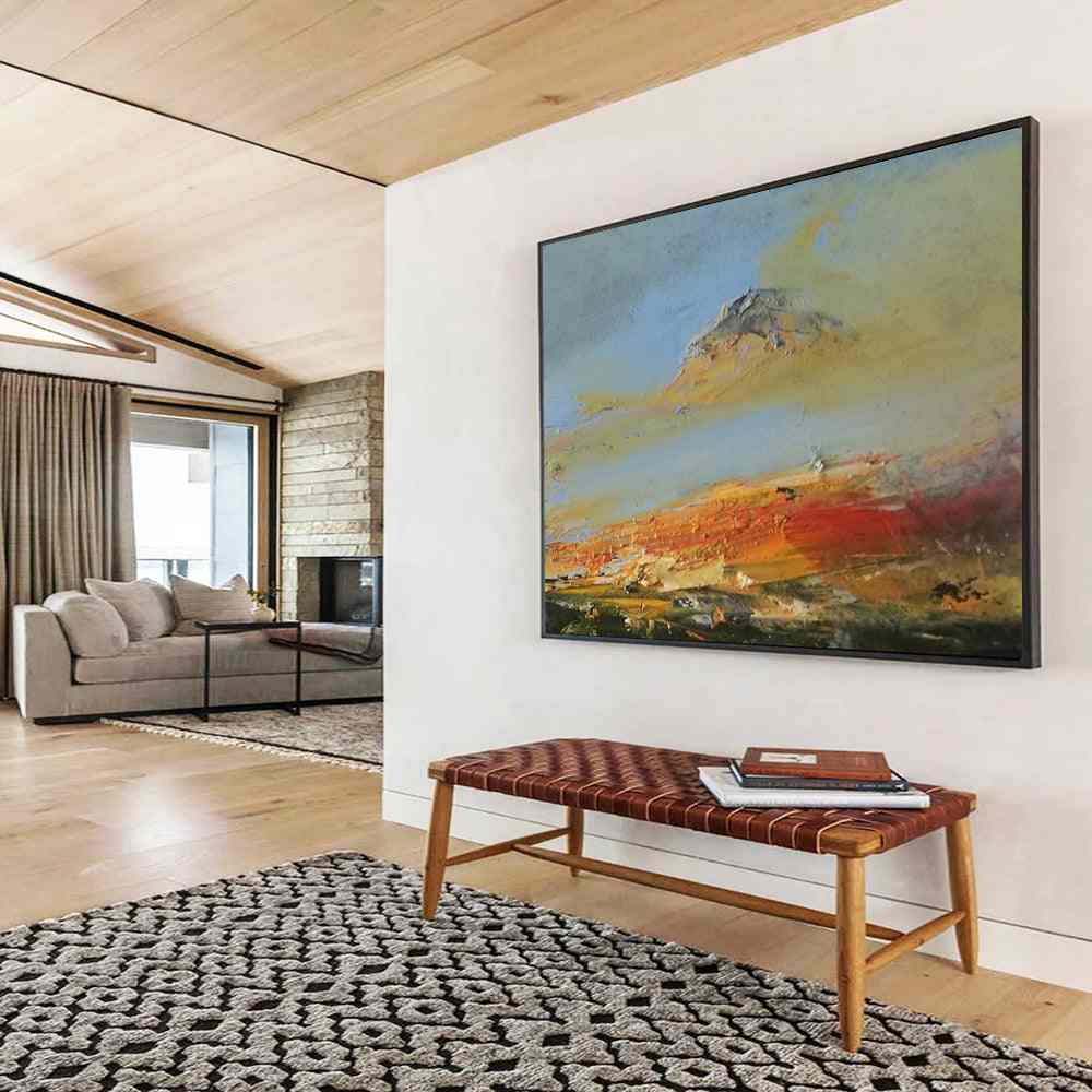 mountain sunset abstract painting design 5